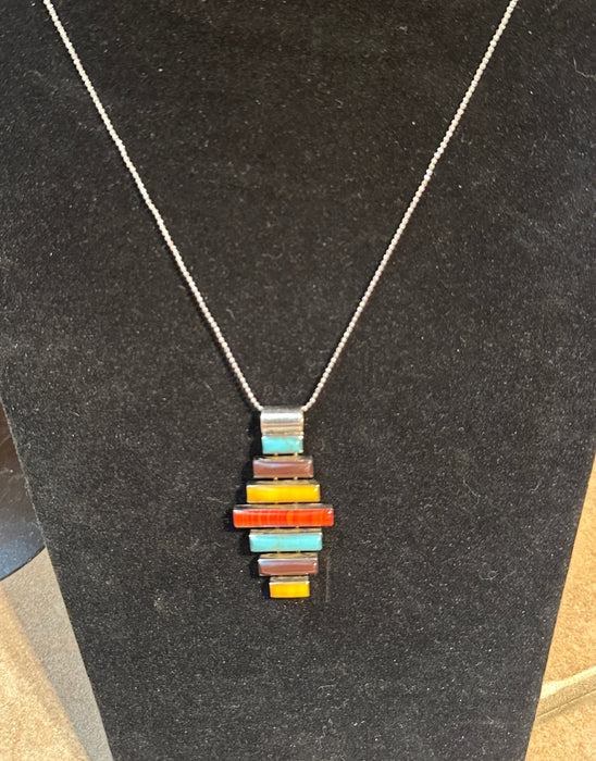 STACKED TEJANO BARS PENDANT Necklace