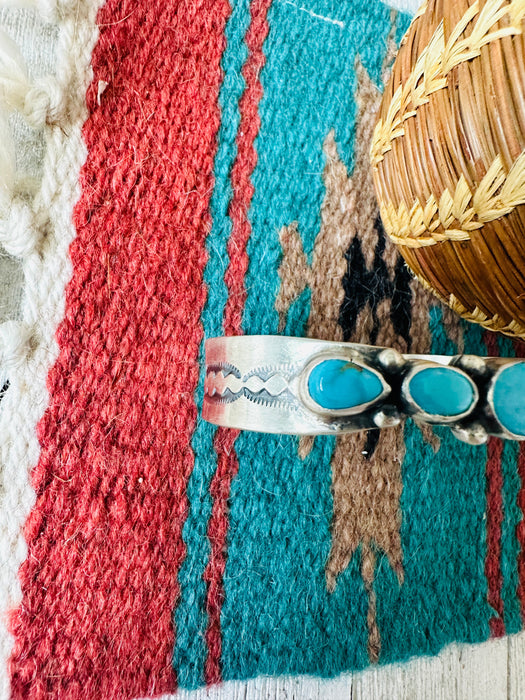 Navajo Turquoise & Sterling Silver Cuff Bracelet