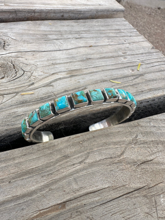 Handmade Turquoise & Sterling Silver Cuff Bracelet