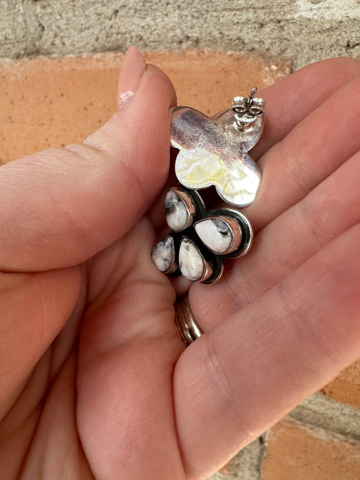 “The Sunny Set” Beautiful Handmade Sterling Silver & White Buffalo Necklace Set