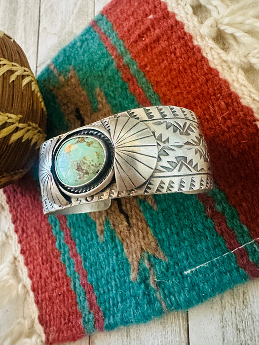 Navajo Royston Turquoise & Sterling Silver Cuff Bracelet