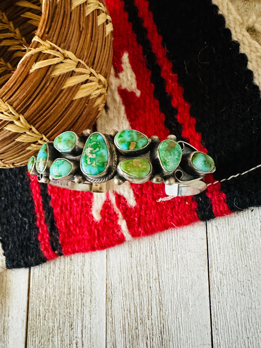 Navajo Sonoran Mountain Turquoise & Sterling Silver Cuff Bracelet