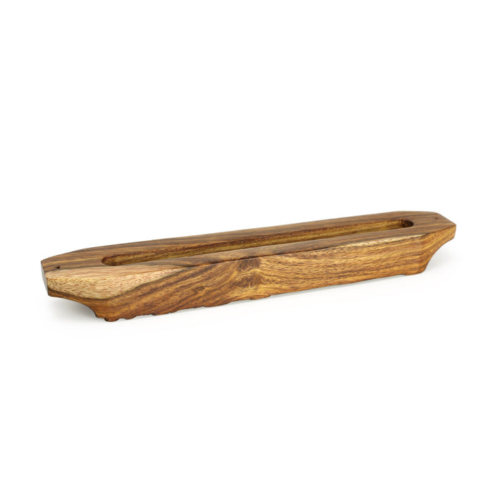 Decor - Wooden Mezuzah Case 9"x1.5" Ornamental