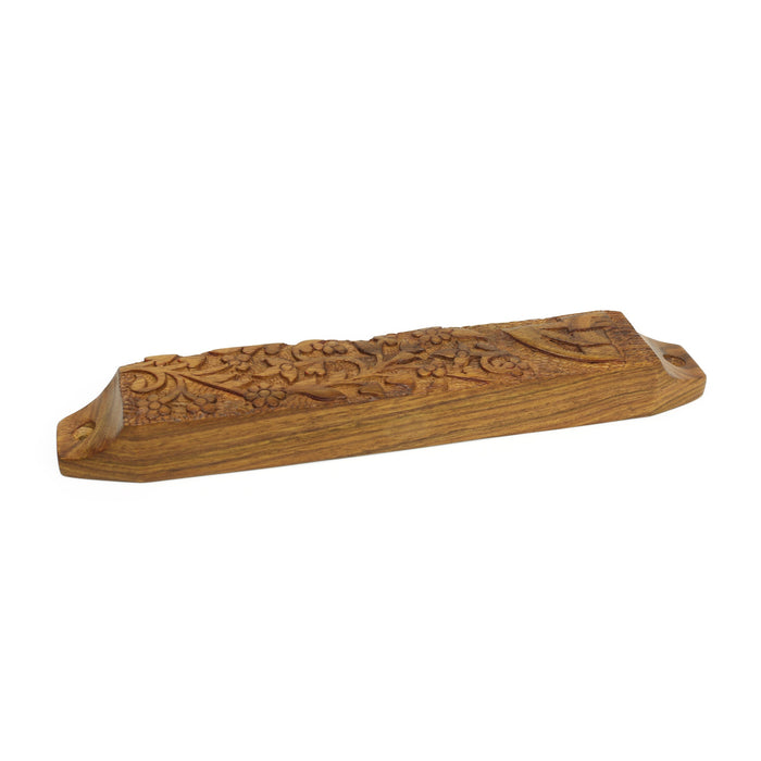 Decor - Wooden Mezuzah Case 9"x1.5" Garden