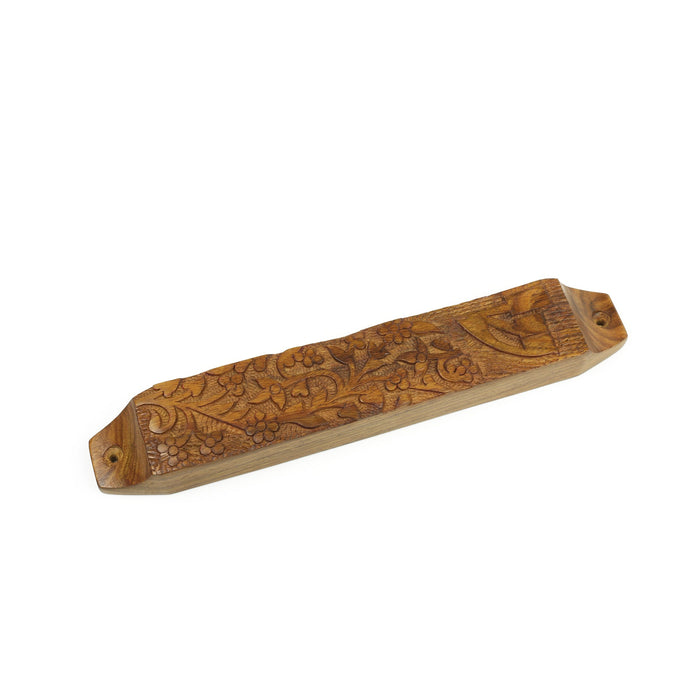 Decor - Wooden Mezuzah Case 9"x1.5" Garden