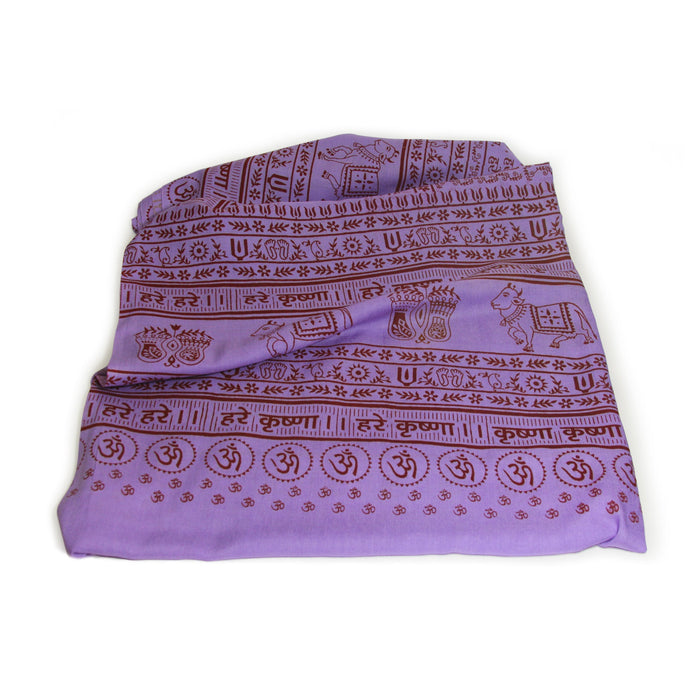 Meditation Yoga Prayer Shawl - Maha Mantra - Purple Large