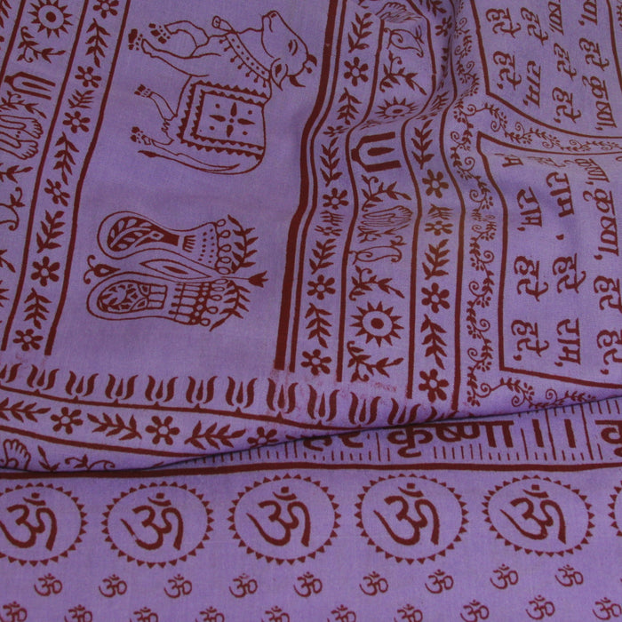 Meditation Yoga Prayer Shawl - Maha Mantra - Purple Large