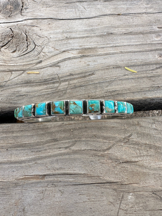 Handmade Turquoise & Sterling Silver Cuff Bracelet