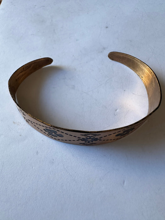 Vintage Copper Handmade Cuff Bracelet Signed