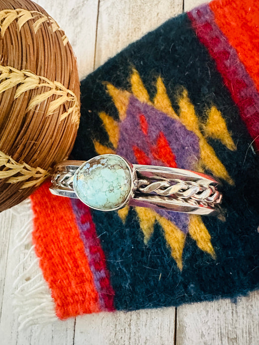 Navajo Sterling Silver & Turquoise Cuff Bracelet