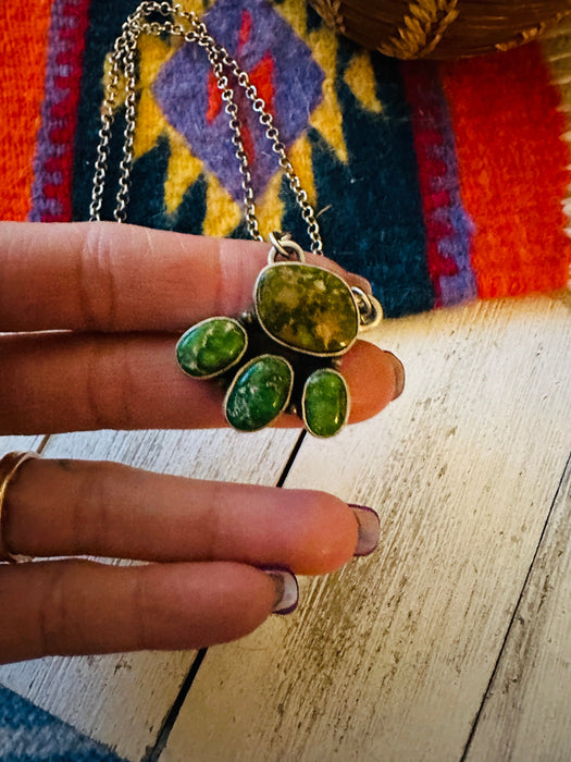 Navajo Sterling Silver & Royston Turquoise Necklace