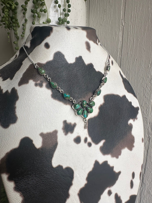 Beautiful Handmade Sterling Silver & Sonoran Turquoise Necklace