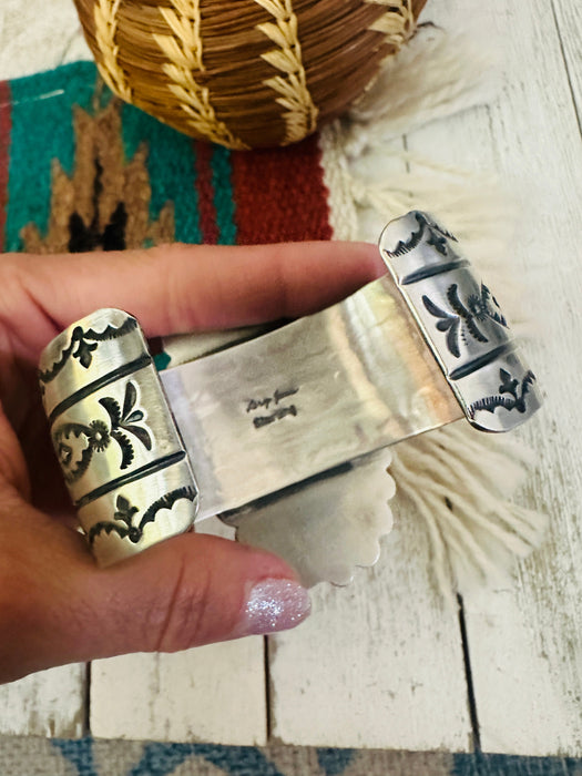 Navajo Ribbon Turquoise & Sterling Silver Cuff Bracelet