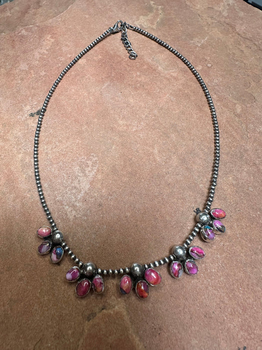 “The Mini Sunny” Beautiful Handmade Sterling Silver & Pink Dream Mojave Necklace