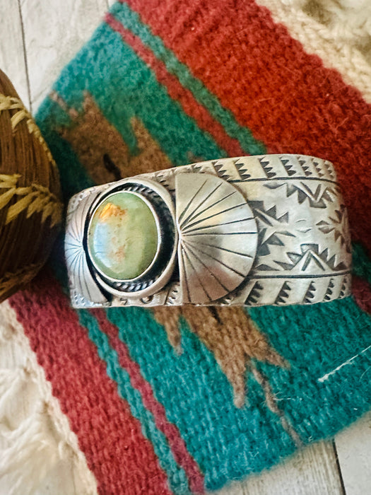 Navajo Royston Turquoise & Sterling Silver Cuff Bracelet