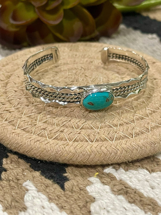 Navajo Turquoise & Sterling Silver Cuff Bracelet