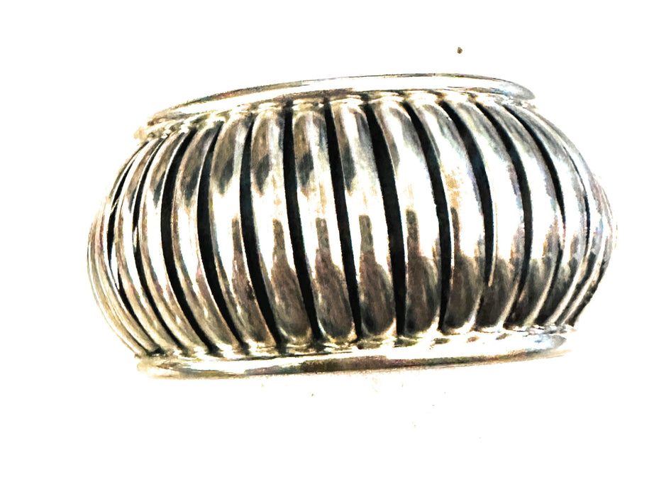 Navajo Rolled Sterling Silver Cuff Bracelet