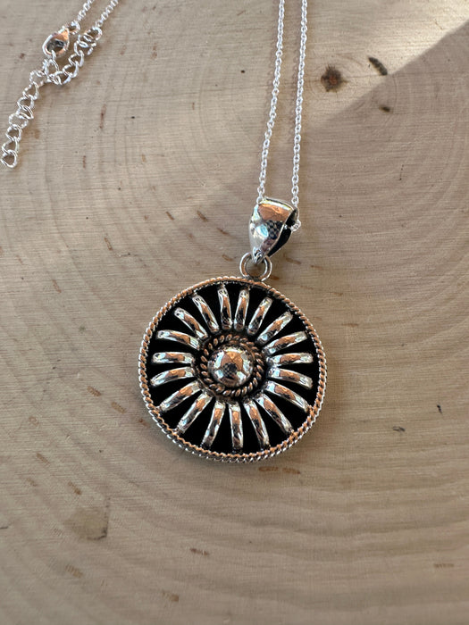 Handmade Sterling Silver Circle Necklace