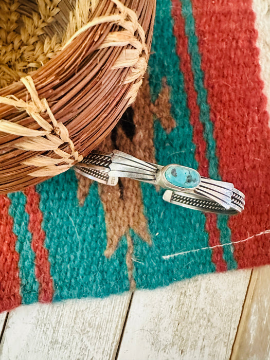 Navajo Sterling Silver & Turquoise Cuff Bracelet