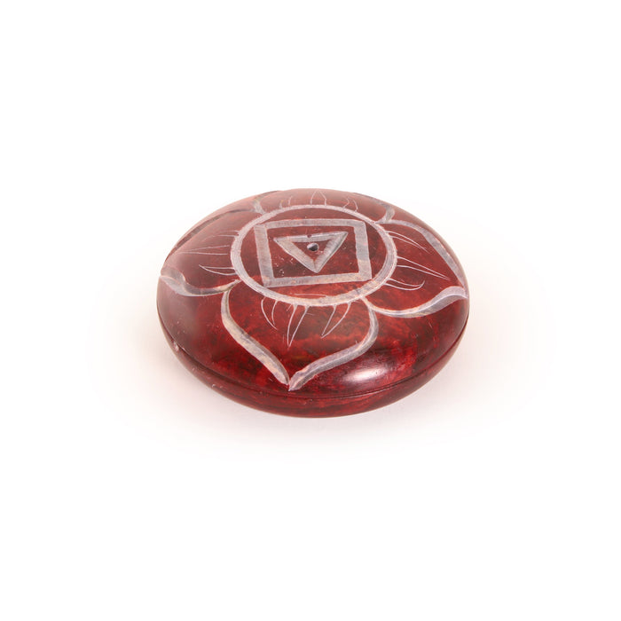 Incense Burner - Soapstone Pebble Root Chakra Muladhara 2.5"