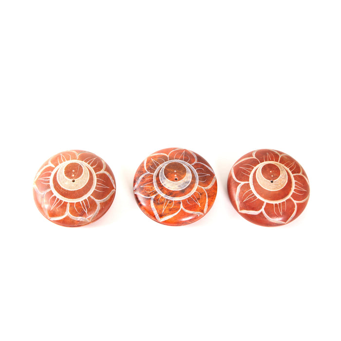 Incense Burner - Soapstone Pebble Sacral Chakra Svadhishtana 2.5"