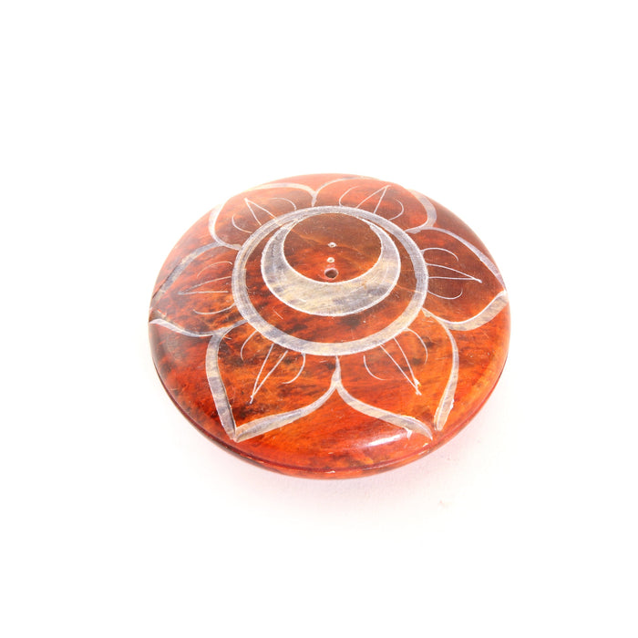 Incense Burner - Soapstone Pebble Sacral Chakra Svadhishtana 2.5"