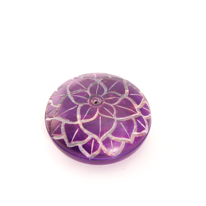 Incense Burner - Soapstone Pebble Crown Chakra Sahasrara 2.5"