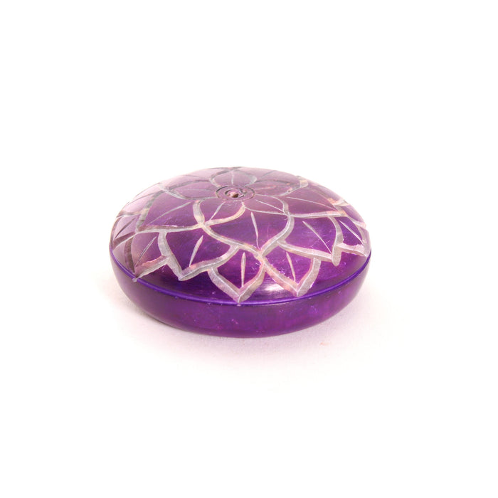 Incense Burner - Soapstone Pebble Crown Chakra Sahasrara 2.5"