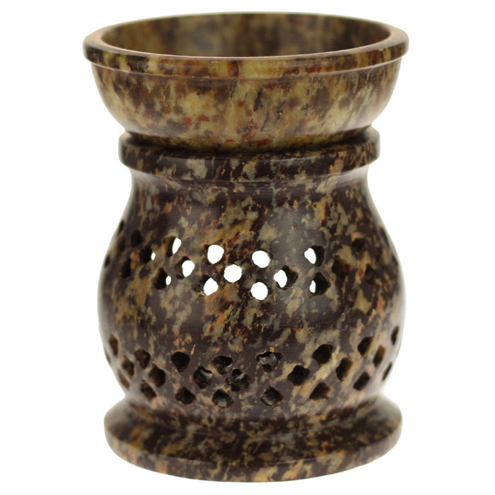 Oil Diffuser - Natural Soapstone Oil Burner Jali 4"