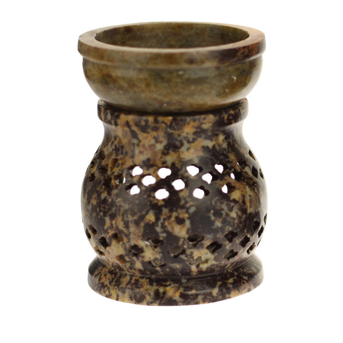 Oil Diffuser - Natural Soapstone Oil Burner Jali 3.25"