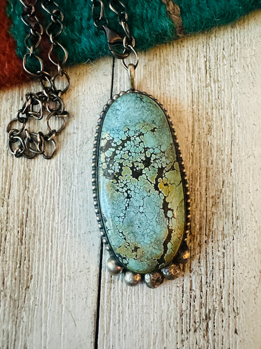 Navajo Sterling Silver & Tibetan Turquoise Necklace