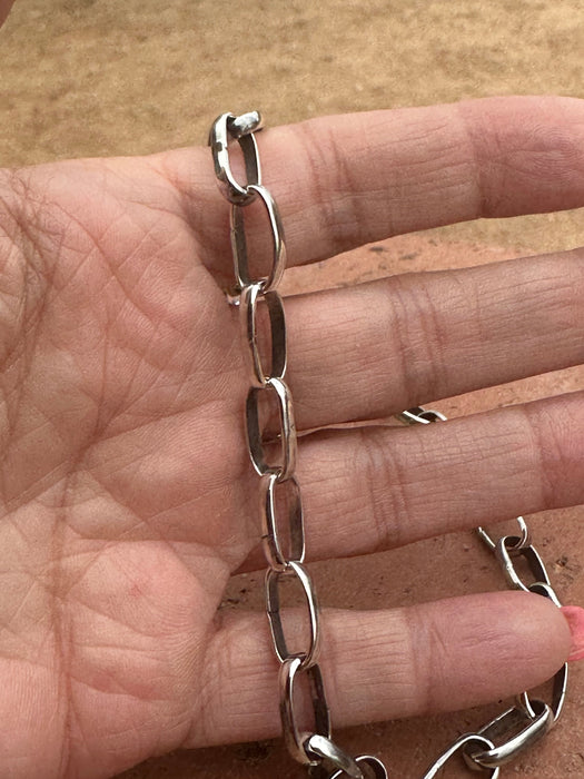Sterling Silver Handmade Paper Clip Chain