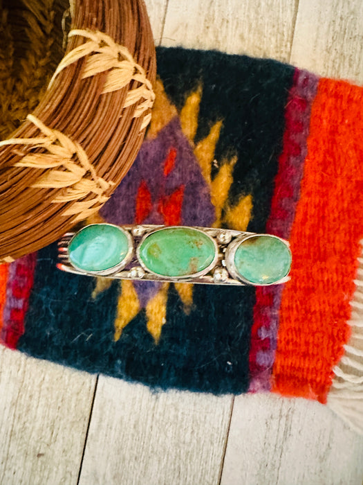 Navajo Sterling Silver & Turquoise Cuff Bracelet