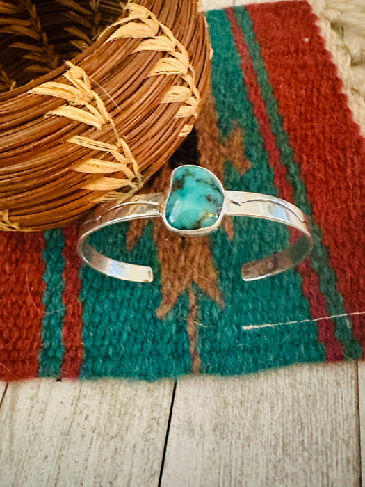 Navajo Sterling Silver & Turquoise Cuff Bracelet