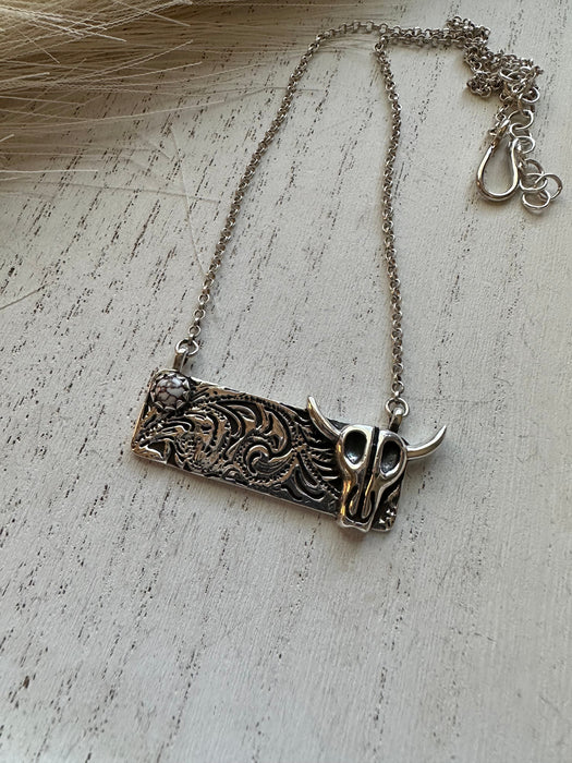 Wild One Handmade Sterling Silver Wild Horse Bar Necklace