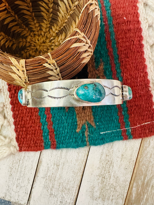 Navajo Turquoise & Sterling Silver Bangle Bracelet