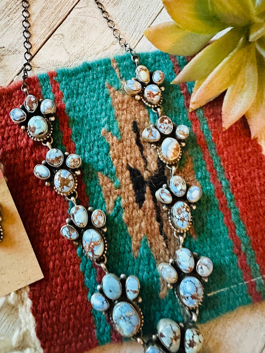 Navajo Golden Hills Turquoise & Sterling Silver Necklace Set