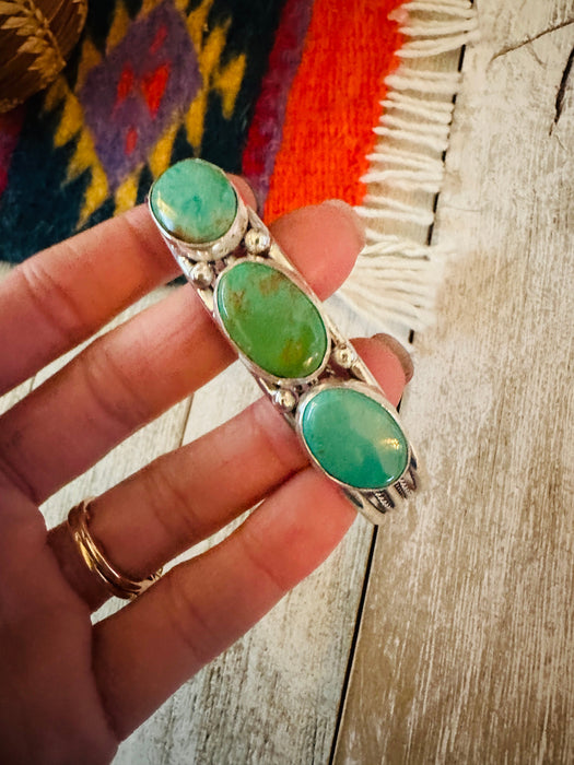 Navajo Sterling Silver & Turquoise Cuff Bracelet