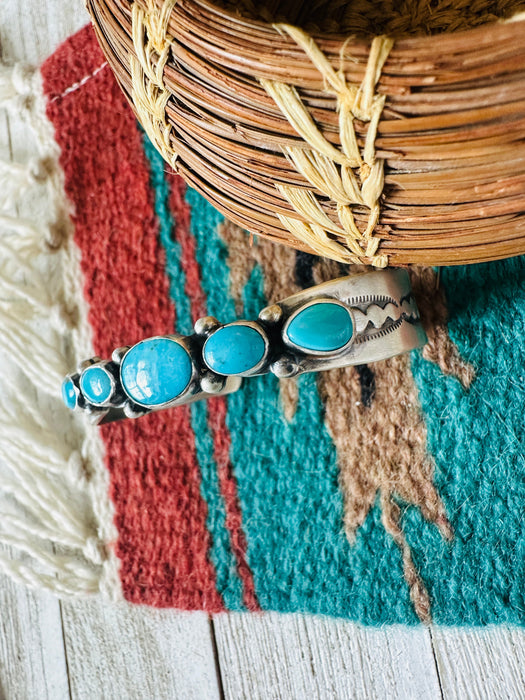 Navajo Turquoise & Sterling Silver Cuff Bracelet