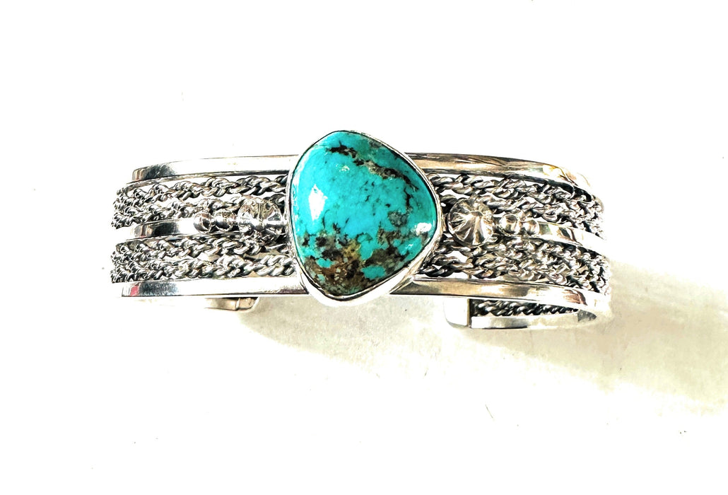 Navajo Sterling Silver & Turquoise Cuff Bracelet