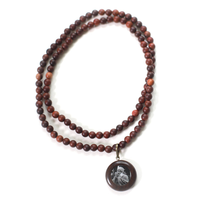 ORIGINAL OSHO Rajneesh Rajneeshpuram Wild Country Extra Fine Rose Wood Mala for Meditation -Natural Wood (#1) VERY LIMITED STOCK!