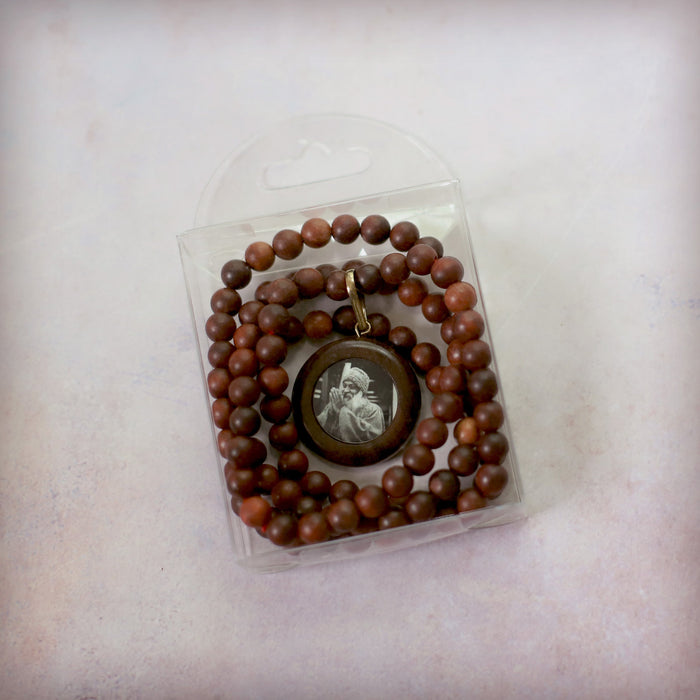 ORIGINAL OSHO Rajneesh Rajneeshpuram Wild Country Extra Fine Rose Wood Mala for Meditation -Natural Wood (#1) VERY LIMITED STOCK!