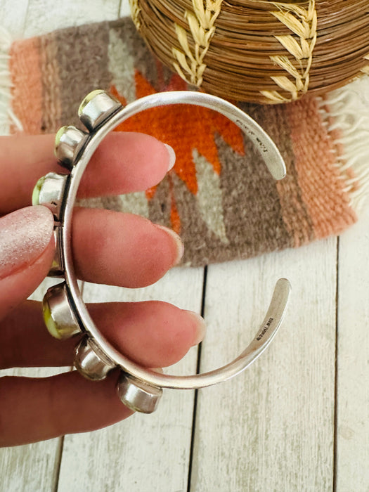 Navajo Palomino Turquoise & Sterling Silver Cuff Bracelet