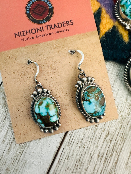 Navajo Sterling Silver & Kingman Web Turquoise Necklace Set
