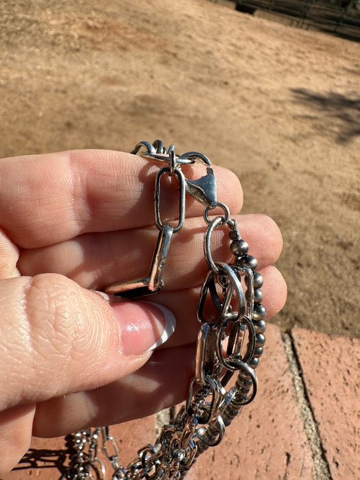 SILVER CITY Handmade Sterling Silver 5 Strand Necklace