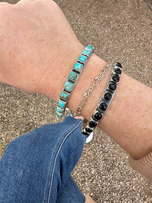 Handmade Turquoise & Sterling Silver Cuff Bracelet