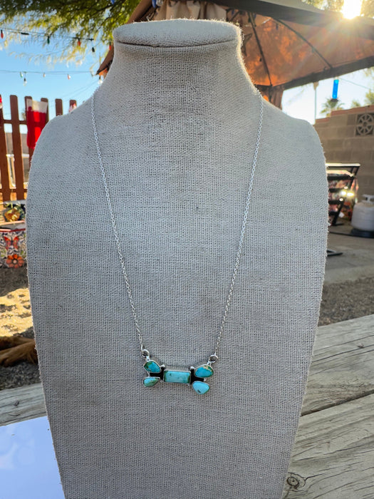 Handmade Sterling Silver Sonoran Mountain Turquoise Necklace