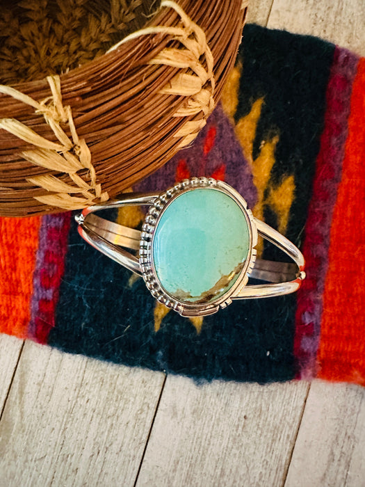 Navajo Sterling Silver & Turquoise Cuff Bracelet