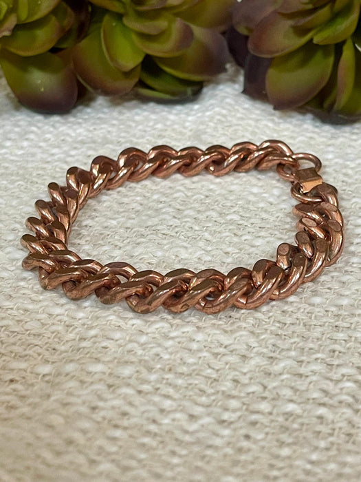 Vintage Handmade Copper Chain Bracelet