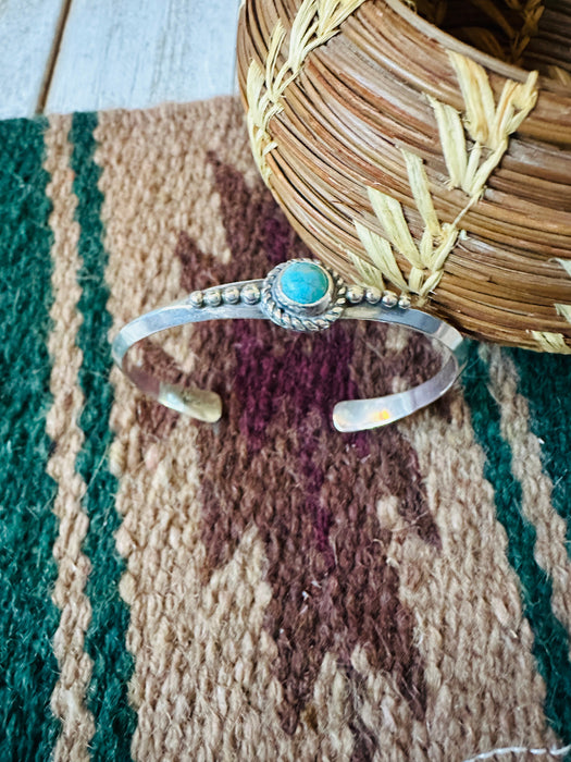 Navajo Turquoise & Sterling Silver Cuff Bracelet